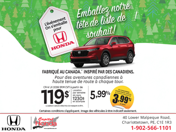 Obtenez le Honda CR-V 2026 !