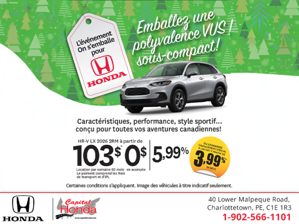 Obtenez le Honda HR-V 2026 !