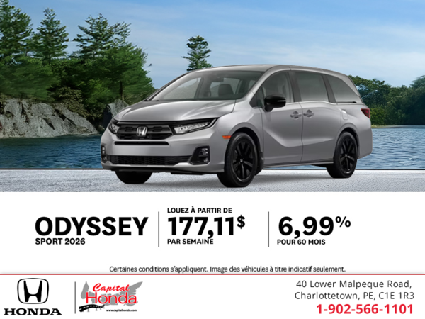 Obtenez le Honda Odyssey 2026 !