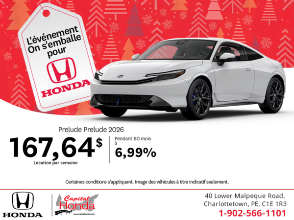 Obtenez la Honda Prelude 2026 !