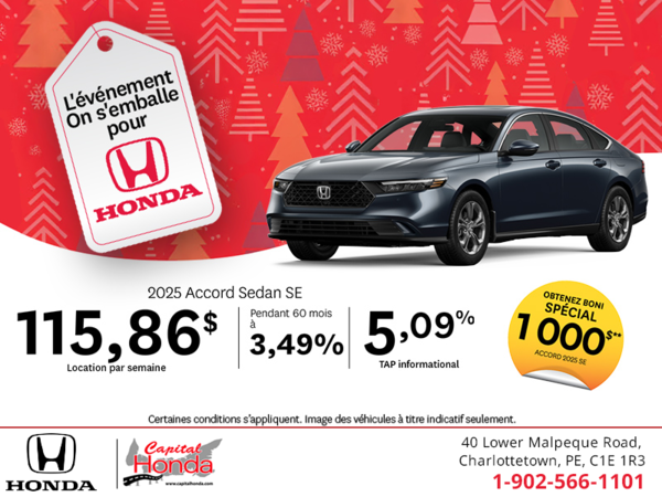 Obtenez le Honda Accord 2025 !