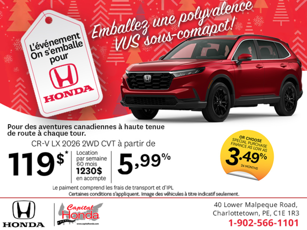 Obtenez le Honda CR-V 2026 !