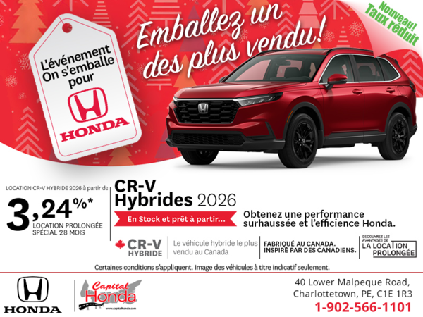 Obtenez le Honda CR-V hybride 2026 !	