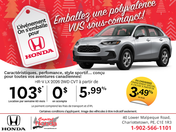 Obtenez le Honda HR-V 2026 !