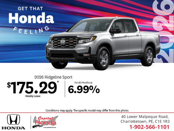 Get the 2026 Honda Ridgeline! 