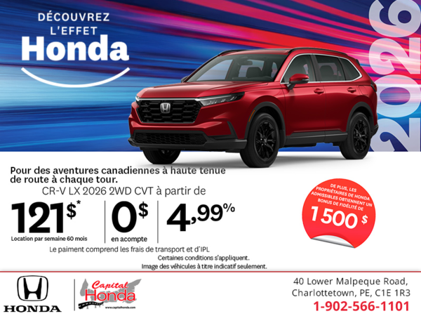 Obtenez le Honda CR-V 2026 !