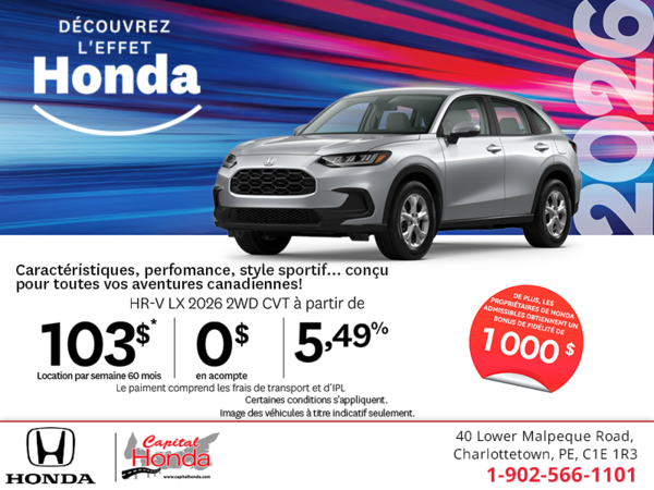 Obtenez le Honda HR-V 2026 !