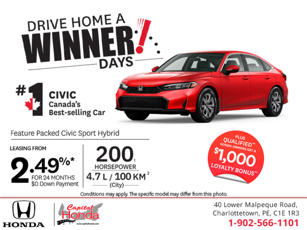 Get the 2026 Honda Civic Sport Hybrid! 