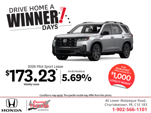 Get the 2026 Honda Pilot! 