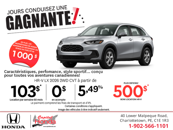 Obtenez le Honda HR-V 2026 !