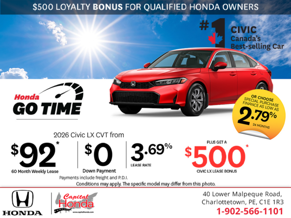 Get the 2026 Honda Civic!