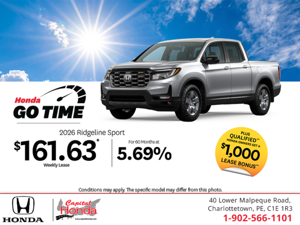 Get the 2026 Honda Ridgeline! 