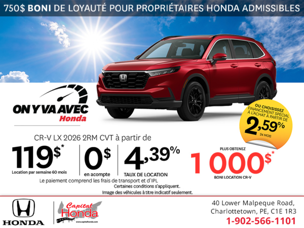 Obtenez la Honda CR-V 2026 !