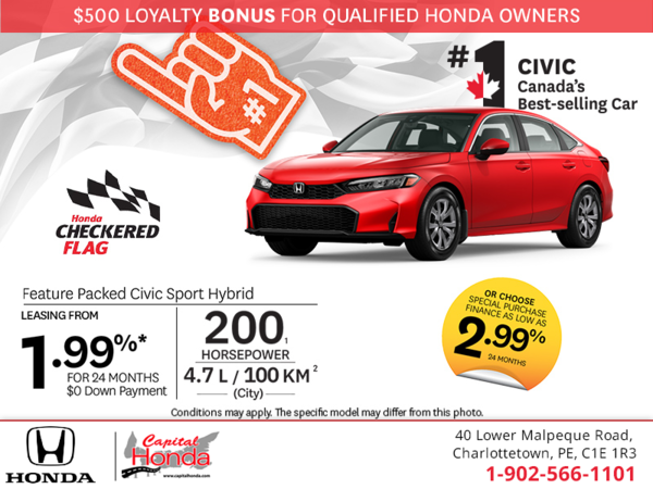 Get the 2026 Honda Civic Sport Hybrid! 