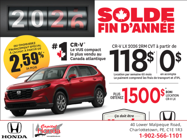 Obtenez la Honda CR-V 2026 !
