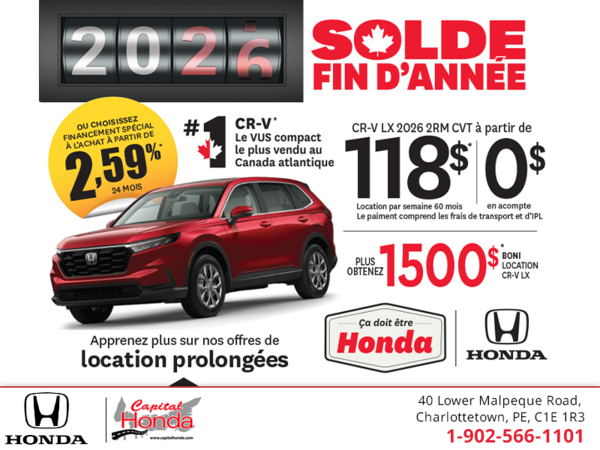 Obtenez la Honda CR-V 2026 !