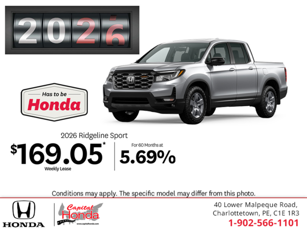 Get the 2026 Honda Ridgeline! 