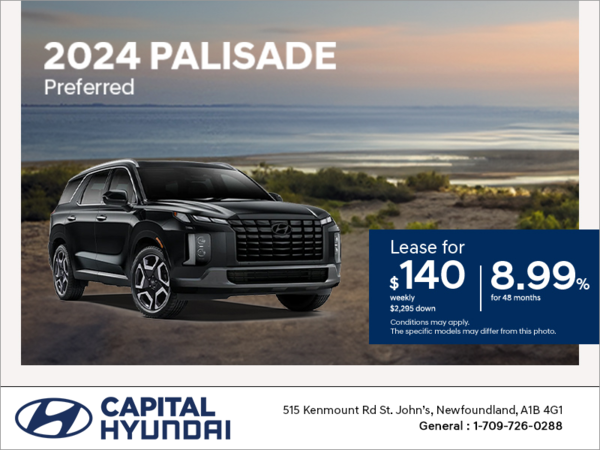 Get the 2024 Palisade!  Capital Hyundai in St. John's