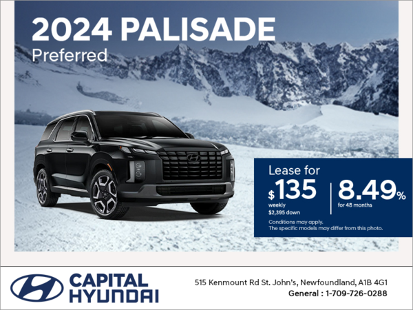 Get the 2024 Palisade!  Capital Hyundai in St. John's