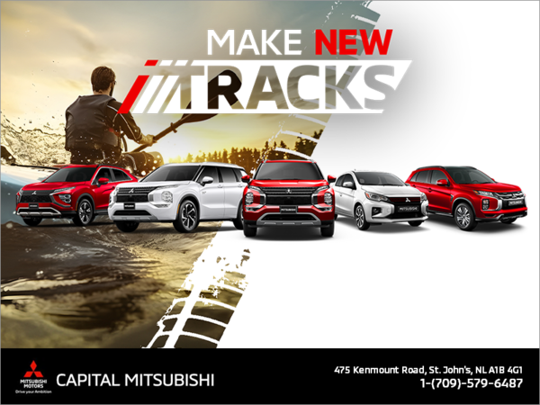 Make new tracks with Mitsubishi.
