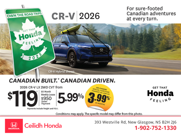 Get the 2026 Honda CR-V! 