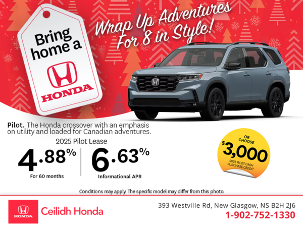 Get the 2025 Honda Pilot! 