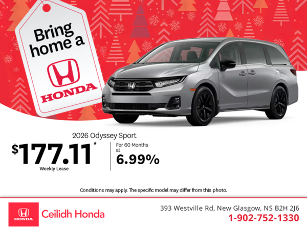 Get the 2026 Honda Odyssey! 