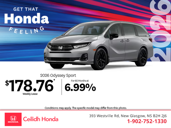 Get the 2026 Honda Odyssey! 