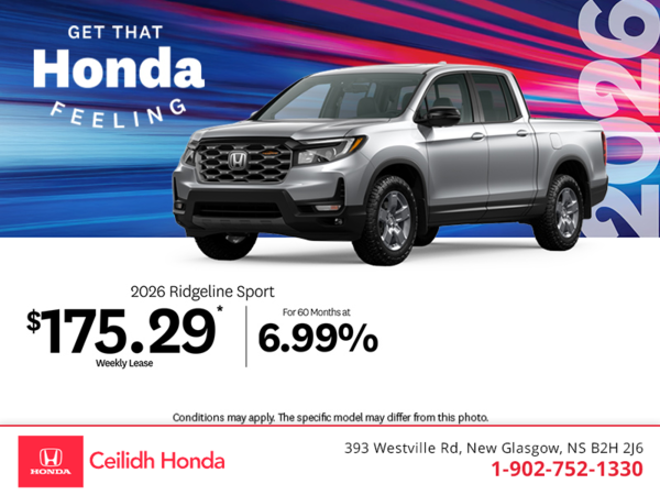 Get the 2026 Honda Ridgeline! 