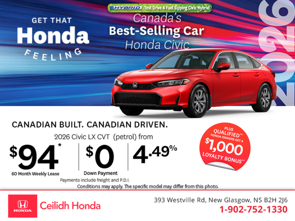Get the 2026 Honda Civic!