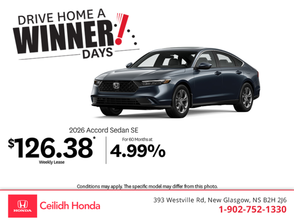 Get the 2026 Honda Accord! 