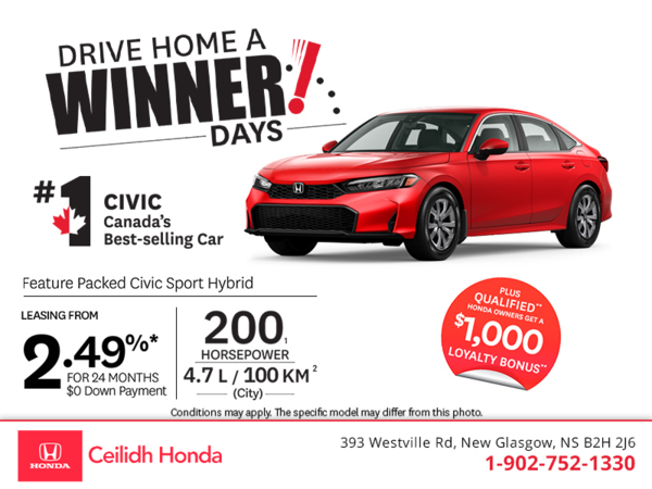 Get the 2026 Honda Civic Sport Hybrid! 