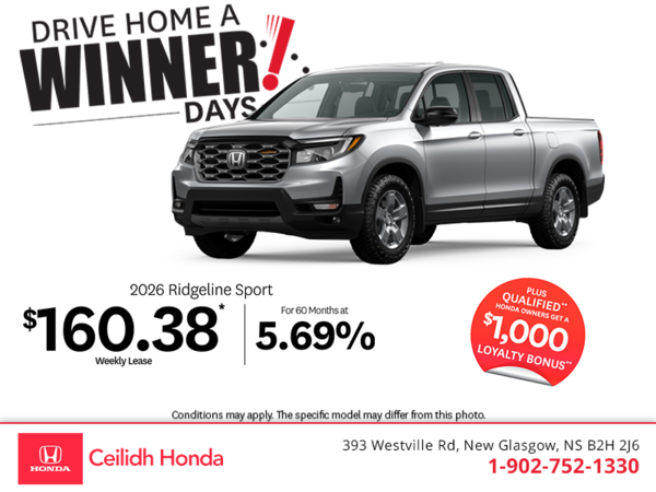 Get the 2026 Honda Ridgeline! 