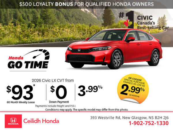 Get the 2026 Honda Civic!
