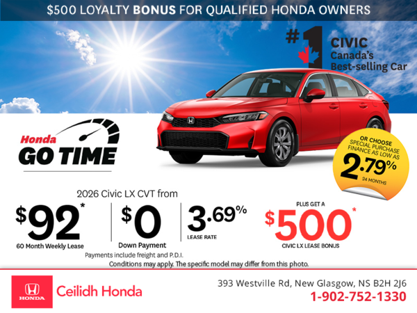 Get the 2026 Honda Civic!
