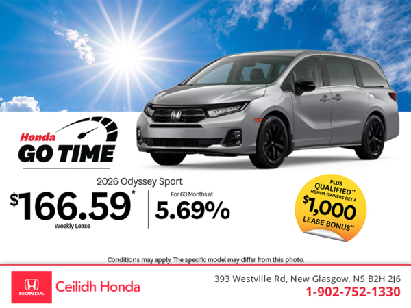 Get the 2026 Honda Odyssey! 