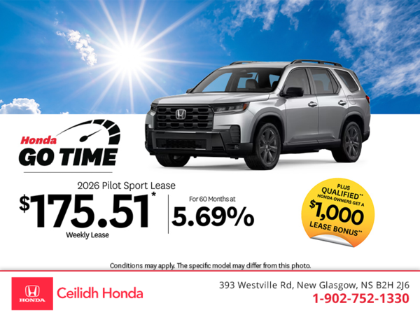 Get the 2026 Honda Pilot! 