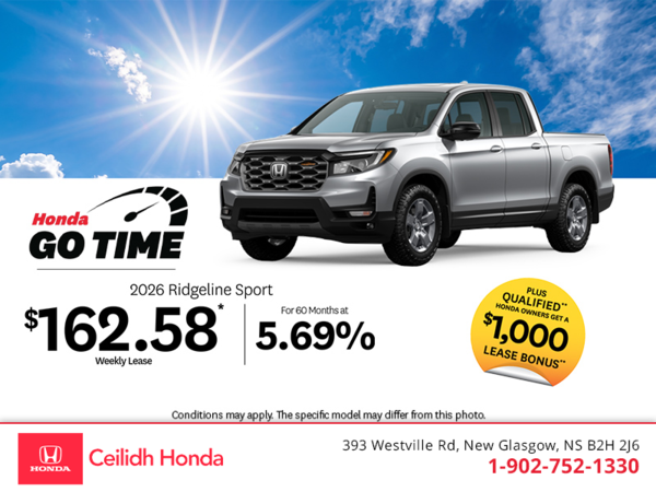 Get the 2026 Honda Ridgeline! 