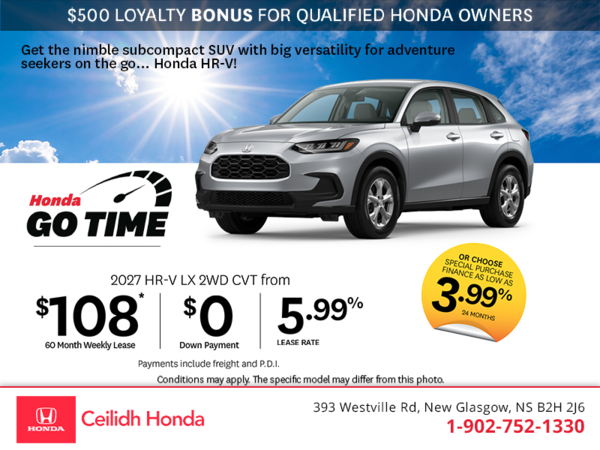 Get the 2027 Honda HR-V!