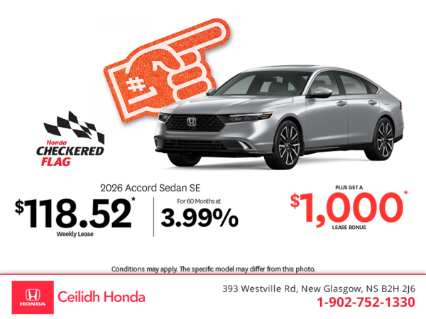 Get the 2026 Honda Accord! 