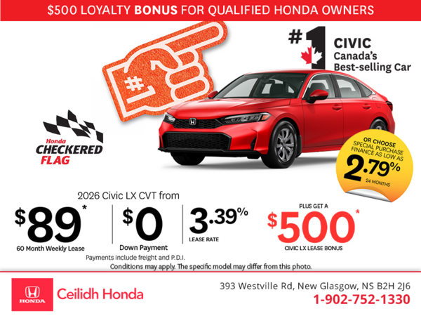 Get the 2026 Honda Civic!