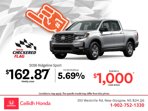 Get the 2026 Honda Ridgeline! 