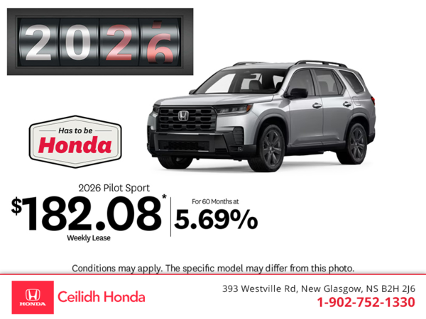 Get the 2026 Honda Pilot! 