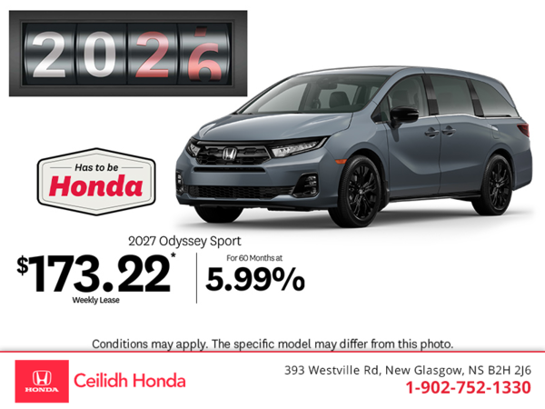Get the 2027 Honda Odyssey! 