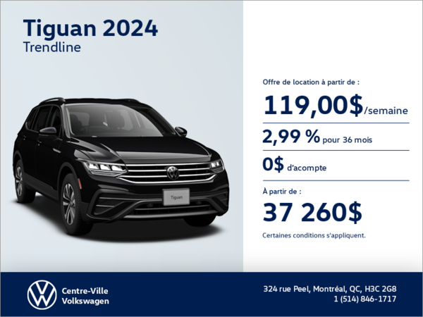 Procurez-vous le Volkswagen Tiguan 2024