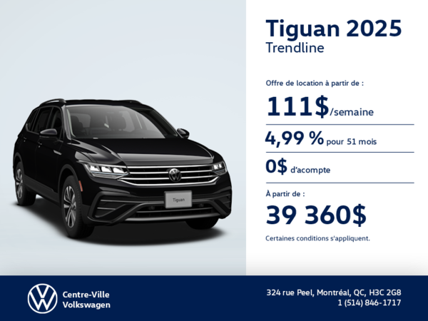 Procurez-vous le Volkswagen Tiguan 2025