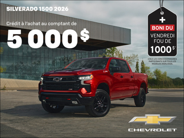 Procurez-vous le Chevrolet Silverado 1500 2026