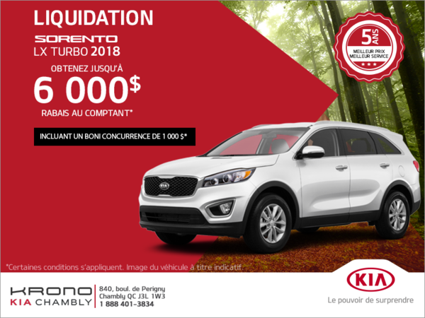 Le Kia Sorento 2018