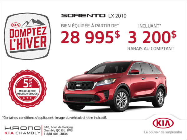 La Kia Sorento 2019!