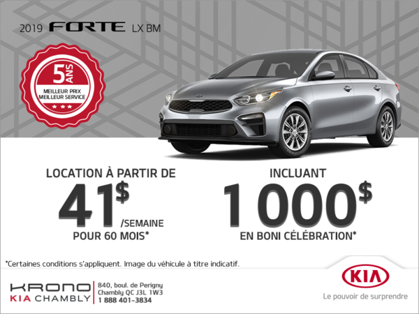 La Kia Forte 2019 !